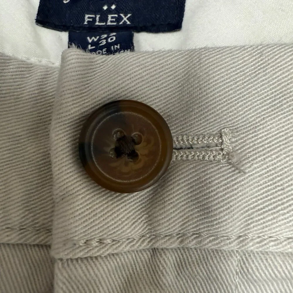 J. CREW Men's Straight-fit Flex Cream-Khaki Chino Pant H3186 | Size 33 X 30‎
